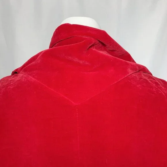 VINTAGE 1930'S Handmaid's Tale Holiday Velvet Maxi Coat w/ built in scarf - Picture 6 of 8